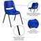 Emma and Oliver Ergonomic Shell Student Stack Chair - Classroom Chair / Office Guest Chair